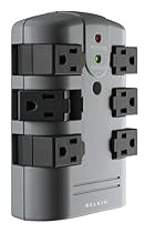 Belkin 6-Outlet Pivot-Plug Wall Mount Power Strip Surge Protector, 1080 Joules (BP106000)
