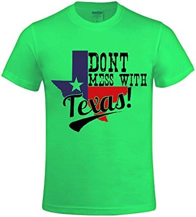 Overbearing Don't Mess With Texas Customized gentleman Crew Neck Tee Shirt Green