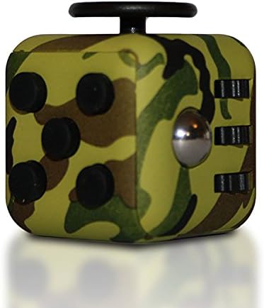 Fidget Cube Official Fun Cube- Relieves Anxiety for Children and Adults - Stress Reliever (Camo Green)