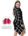 Long Fashion Plaid Wrap Scarves for Women Winter Soft Scarf Black and White