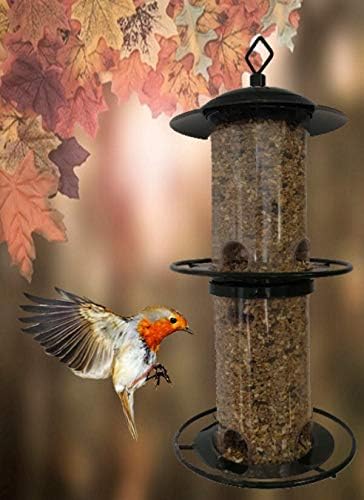 Heritage Deluxe"Break" Wild Bird Hanging Feeder Garden Seed Feeders Rainshelter Weatherproof … (Double"Break" Bird Feeder)
