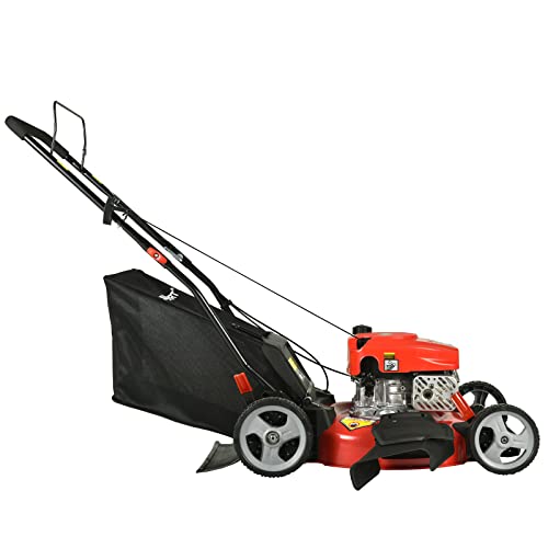 PowerSmart Push Lawn Mower Gas Powered 21 Inch, 3in1 Gas Lawn Mower