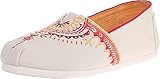 Toms Classics Natural Canvas Beaded Embroidery 10008014 Womens 10
