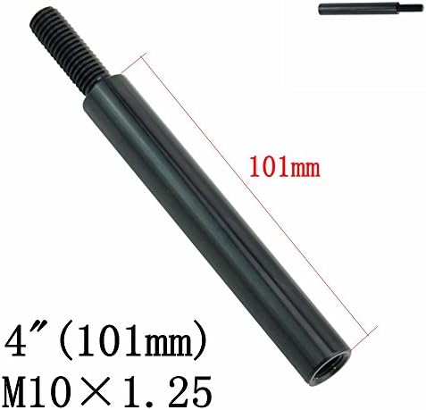 Racing JDM Black Shift Knob Extension M10X1.25 for Manual Gear Shifter Lever for Mazda Mitsubishi Nissan (M10X1.25 4")
