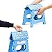 ACSTEP Folding Step Stool for Adults 11 Height Lightweight Plastic Stepping Stool Foldable Step Stool Hold up to 300lbs Non Slip Collapsible Stool Blue