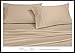 Royal Hotel Bedding 100% Natural Viscose Made from Bamboo Sheets, Soft Cooling Sheets, Breathable Hotel Sheet and Pillow Cases, 4 Piece Set - 15 Inch Deep Pocket - Queen Size - Beige