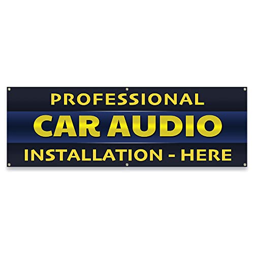 Professional Car Audio Installation | 24" X 72" Banner | Heavy Duty 13oz. Outdo…