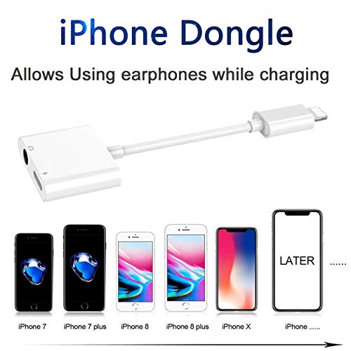 image for Hamdol for iphone Headphones Adapter for iPhone 7/8/X/XS/XS max/XR/8 P