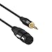 CableCreation (1/8 Inch 3.5mm to XLR Cable, Balanced XLR Female to 3.5mm Microphone Cable 3 Feet/0.9M, Black