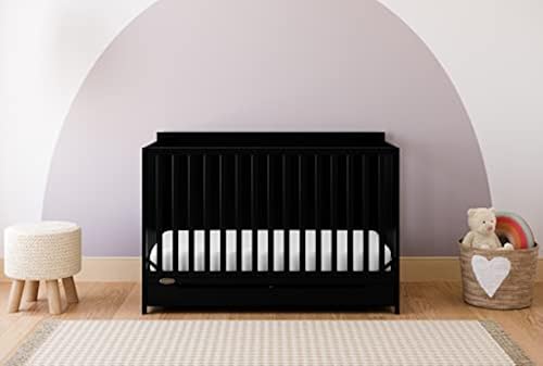 Graco Melrose 5-in-1 Convertible Crib with Drawer (Black) in Oman