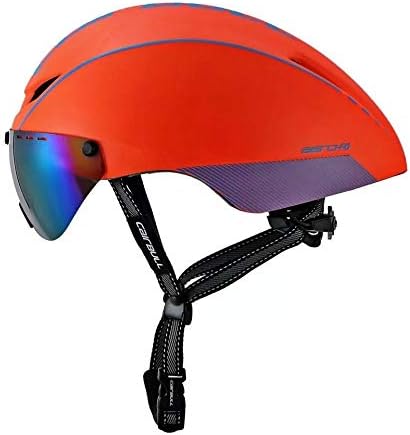 Heemtle Bike Helmet Adjustable Men/Women Road & Mountain Biking Bicycle Helmet Safety Protection Multicolor Lens Aero Helmets 8 colors optional (Adjustable 54-60cm)