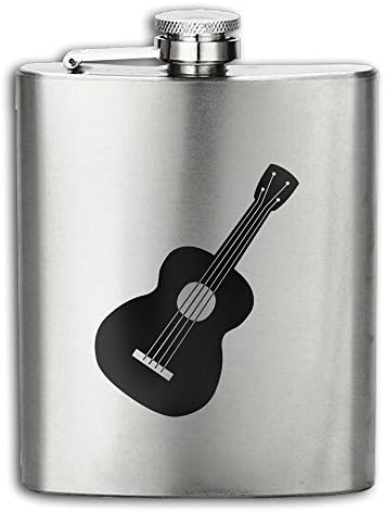 Stainless Steel Hip Flask 6/7/8 OZ (No Funnel) Guitar Printed