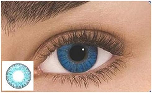 New Look Eyes Multi-Color Contact Lenses Eyes Cute Colored Charm and Attractive Blends Cosmetic Makeup Eye Shadow (Brilliant Blue)