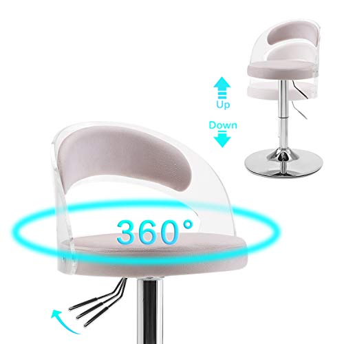 Art Leon Vanity Stool, Adjustable Height Swivel Makeup Vanity Stool