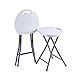 TAVR Furniture Portable Folding Chair with Handle, Heavy Duty Round Fold Stool Chair with 500lbs Capacity for Adults, 18 Inch Foldable Stool for Dorm, Kitchen, Vanity, Church and Outdoor use