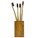 Natural Bamboo Charcoal Toothbrush - 100% Biodegradable Eco Friendly Organic - W/ Soft Bristles for Sensitive Teeth Gums 4 Pack Bamboo Backwoods