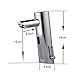 Gangang Home Deck Mount Touch Free Automatic Sensor Sink Faucet with Temperature Control Handle Chrome Single Hole Straight Spout Bar Faucet Lavatory Plumbing Fixtures Bathtub Mixer Shower Faucets