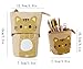 iSuperb Standing Pencil Pouch Pencil Case Cute Cat Telescopic with Zipper Canvas Kwaii Cartoon Pencil Bag Stationery Box for Kids Girls Boys School Supplies 7.5 x 4.9 x 3.0inch/4.1x 3.0inch