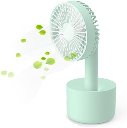 CAAKOM Mini Handheld Fan, Modular Quiet Cyclone Small Personal Portable Cooling Ventilator with USB Rechargeable Battery, Fan Soft Wind Ultra-quiet for Outdoor Office Room Household Traveling