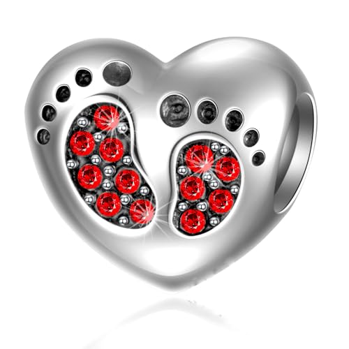 January Baby Footprints Charms