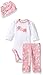 Gerber Baby 3 Piece Bodysuit, Cap and Legging Set, elephant, 12 Months