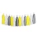 CHOTIKA 23pcs Tissue Paper Flowers Pom Poms Party Decorations Tassel Garland for Baby Sunshine Birthday Party Supplies Bridal Shower Wedding Decorative Decor 100% Premium Paper (Yellow, White, Grey)