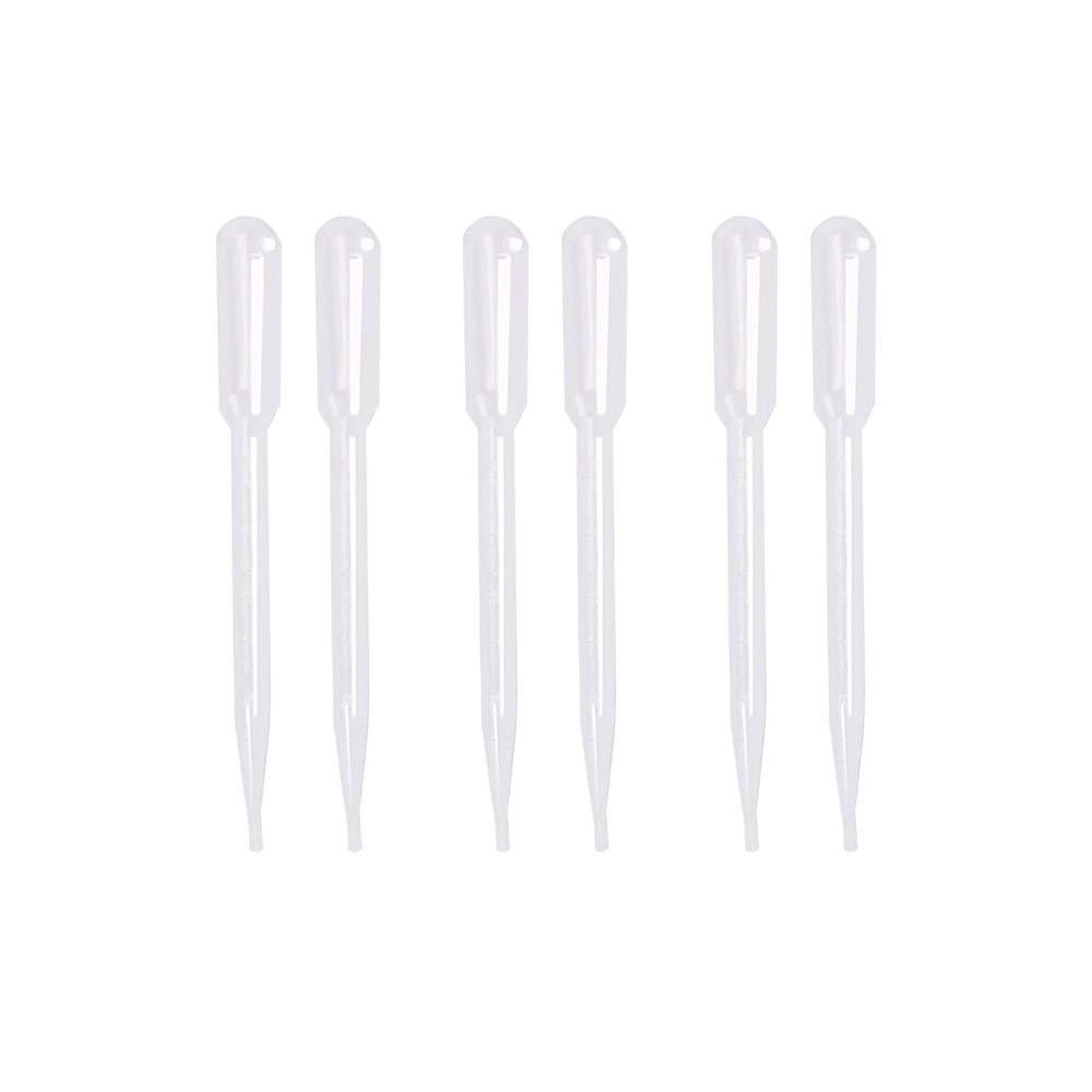 Yesallwas Plastic pippets dropper 3ml 100Pcs, Pipette dropper for Lab Measuring and distributing liquid