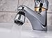 Aerator for Kitchen, Bathroom Faucet, 2 Function Swivel Sprayer, Water Saving Flow 1.5 GMP, Polished Chrome, Black