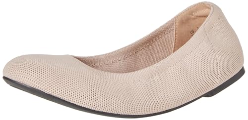 Amazon Essentials Women's Knit Ballet Flat, Sand, 9.5