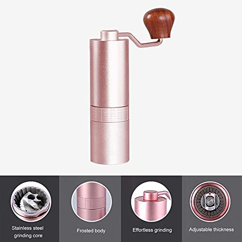 ZYZY Manuelle Kaffeemühle für Kaffeebohnen, tragbar, aus Edelstahl – Bild 4