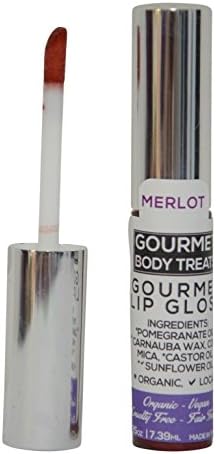 Gourmet body Treats Organic Vegan Red Lip Gloss (Merlot)