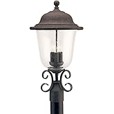 Generation Lighting 8259-46 Trafalgar Three Light Outdoor Post Lantern, Oxidized Bronze