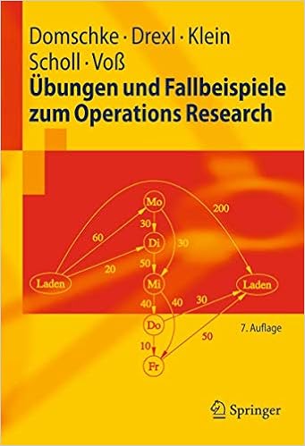 Ubungen Und Fallbeispiele Zum Operations Research Springer Lehrbuch German Edition Amazon De Domschke Wolfgang Drexl Andreas Klein Robert Scholl Armin Voxdf Stefan Bucher
