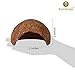 SunGrow Coco Hut for Pets, 5x3 Inches, Smooth-edged Coconut Shell, Compact, Spacious, Perfect Hideout for Your Fish, 1 Piece