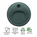 THINKCHANCES Reusable Food Grade and BPA Free Silicone Circulr Hole Drinking Sip Lid for Mason, Ball, Canning Jars (Wide Mouth, Grey)