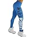 Gillberry Women's Workout Leggings Fitness Sports Running Yoga Athletic Pants (M, Light Blue)