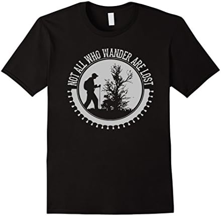 Men's Hiking T-shirt : Not All Who Wander Are Lost 3XL Black