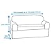 MAYTEX Piped Suede 2-Piece Loveseat Furniture Cover/Slipcover, Sage