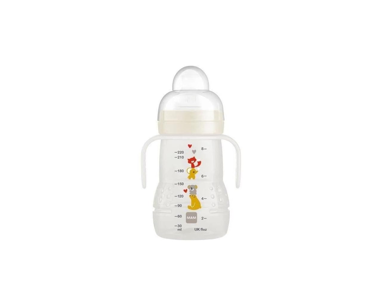 Water bottle MAM Trainer (4 months and up) white, 220 ml