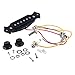 Musiclily Pre-wired 6-String Single Coil Electric Cigar Box Guitar Soundhole Pickup Harness with Volume & Tone knobs Pots
