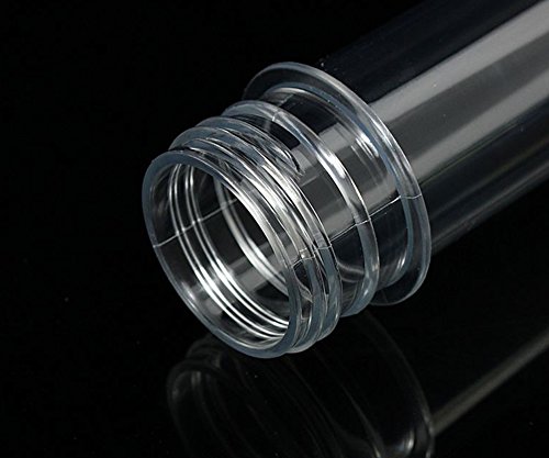 Miraclekoo 24pcs Clear Plastic Test Tubes with Screw Caps Tube, Bath Salt Containers, Candy Storage,45ml