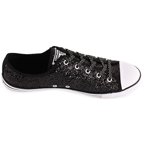 converse chuck taylor all star dainty silver glitter trainers