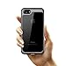 Birstin iPhone 7 case, Transparent Case for iPhone7 with Clear Slim Hard Plastic Back Plate and Black Shockproof PC Frame (Black)