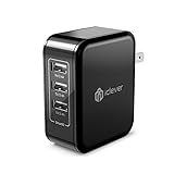 iClever BoostCube 36W 7.2A 3-Port USB Travel Wall Charger (SmartID) with Foldable Plug for iPhone 7 6S 6 Plus SE, iPad, Galaxy S7 S6 Edge, Note 5/4, LG G5, HTC 10 and More