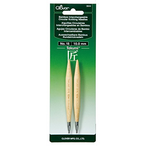 Clover 3644 Needlecraft Takumi No.15 Bamboo Interchangeable Circular Knitting Needles