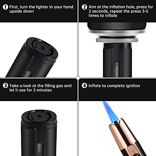 Lighter Butane Lighter Torch Lighter Double Flame Lighter for Candle