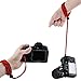 TECH-P Braided 550lb (250kg) Paracord Adjustable Camera Wrist Strap / Bracelet for Cameras, Binoculars, And Other Stuff (Red)