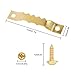 HAUSPROFI Sawtooth Picture Hangers, Sawtooth Picture Frame Hangers Double Hole 240 Wall Mounting Screws for Picture Painting Frame Cross-Stitch Golden Stainless Steel, 120Pcs