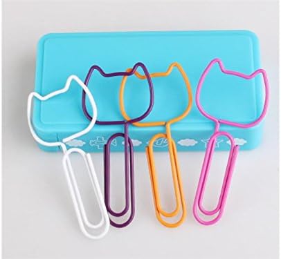 Kelaina Novelty 8 Pcs/Set Cartoon Cat Bookmark Page Marker Paperclip Stationery Learning Supplies