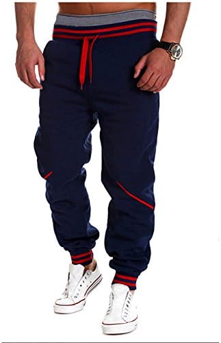 Sport Pants,Men's Sport Jogger Long Pants(Navy Blue,XXXXL)